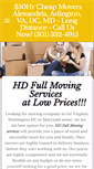 Mobile Screenshot of hdfullmovingservices.com