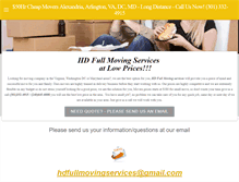 Tablet Screenshot of hdfullmovingservices.com